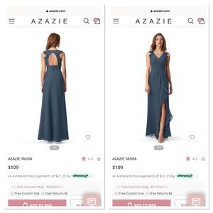 NWT Azazie Tasha in Neptune SZ14